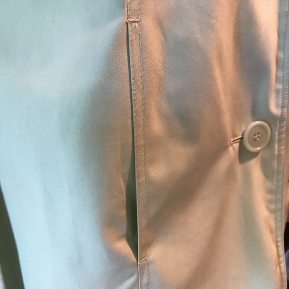 NWOT Liz Claiborne Studio Trench Coat, Size Small, Mint Green - Picture 8 of 14